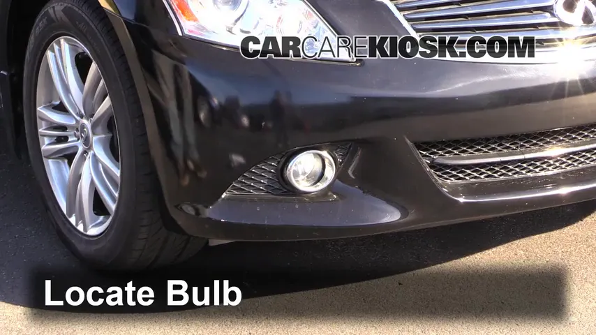 2012 Infiniti G25 X 2.5L V6 Éclairage Feu antibrouillard (remplacer l'ampoule)